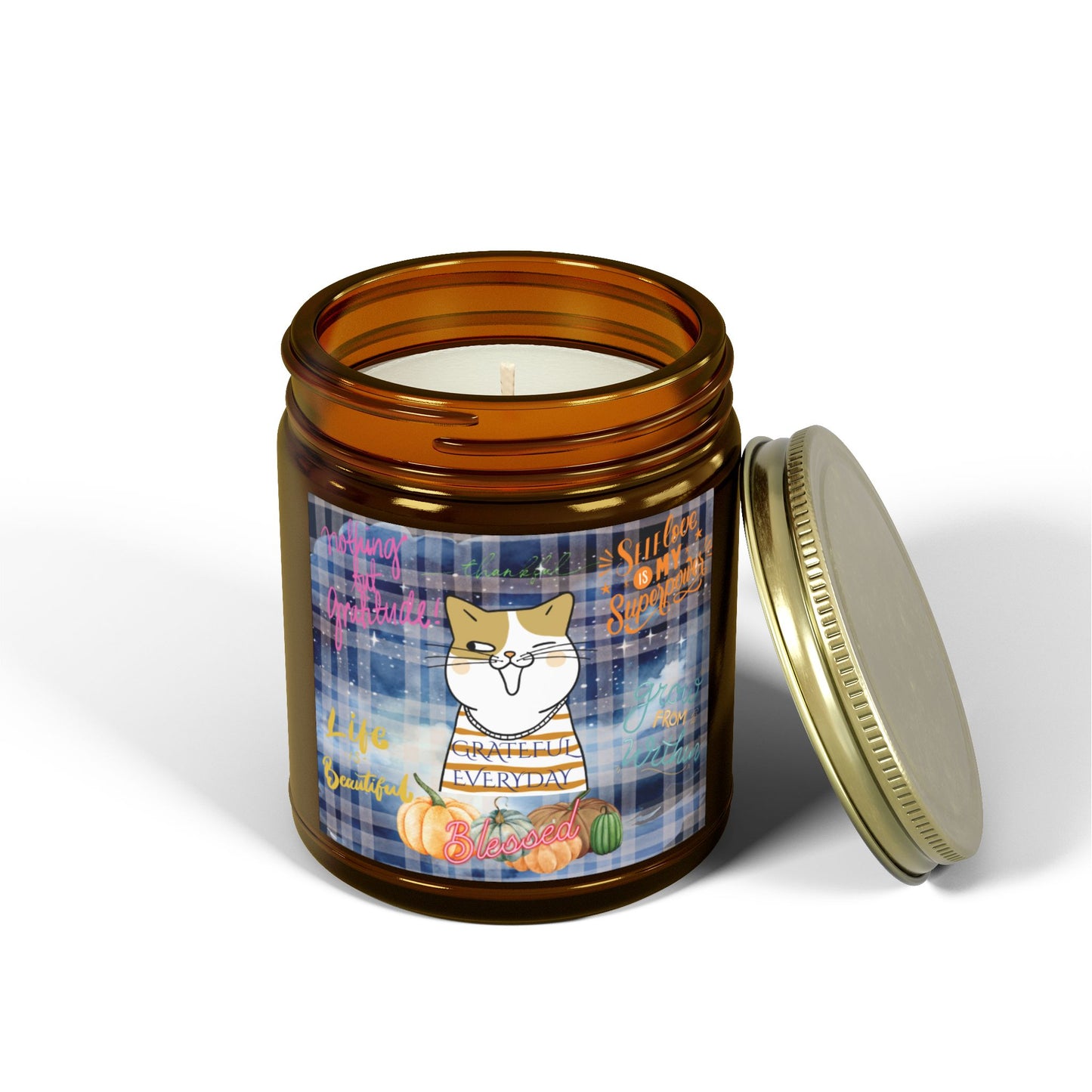 Grateful, Thankful, Blessed Candle