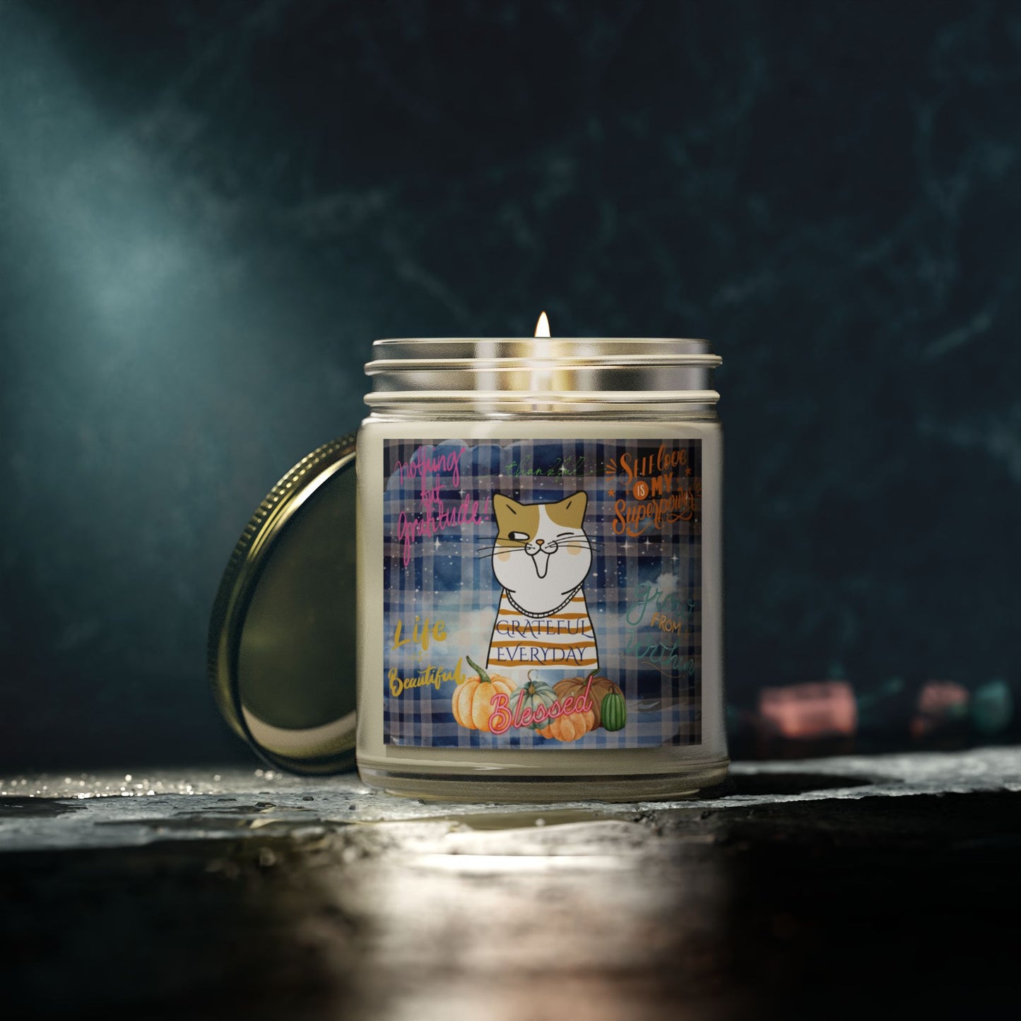 Grateful, Thankful, Blessed Candle