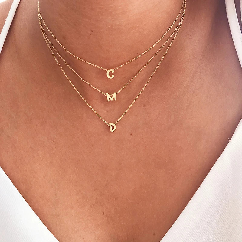 Pure Radiance Letter Necklace Gold