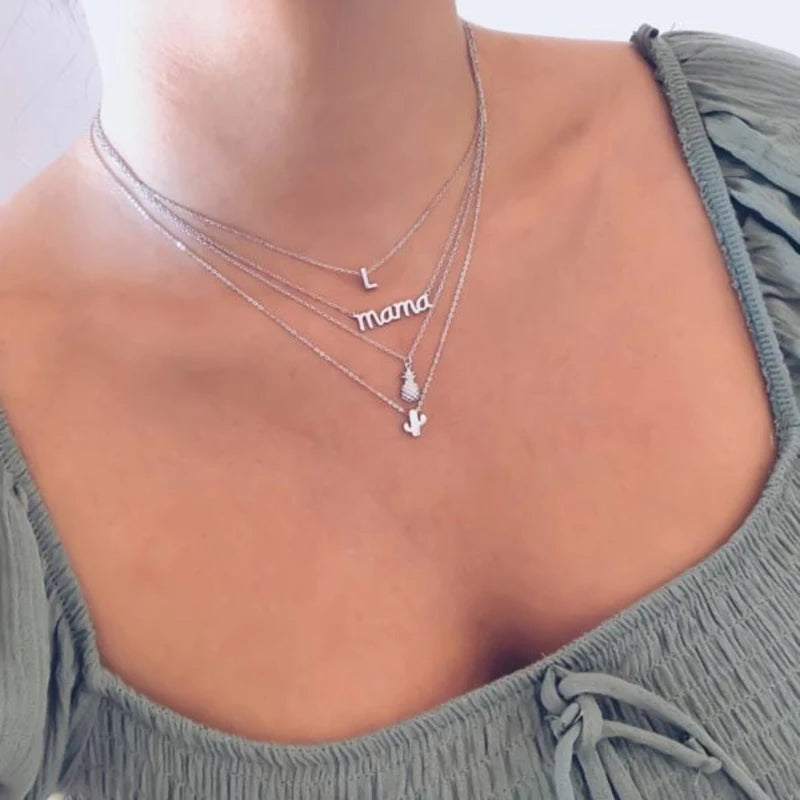 Pure Radiance Letter Necklace Silver